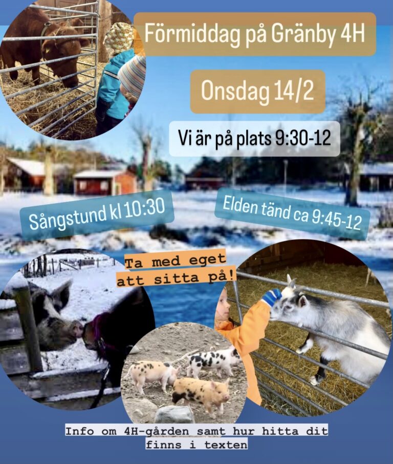 Onsdagsutflykt till Gränby 4H 14/2