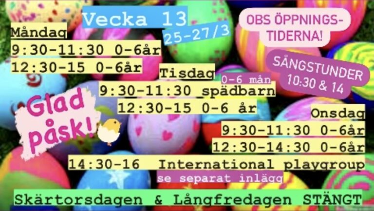 VECKA 13, 25-27/3