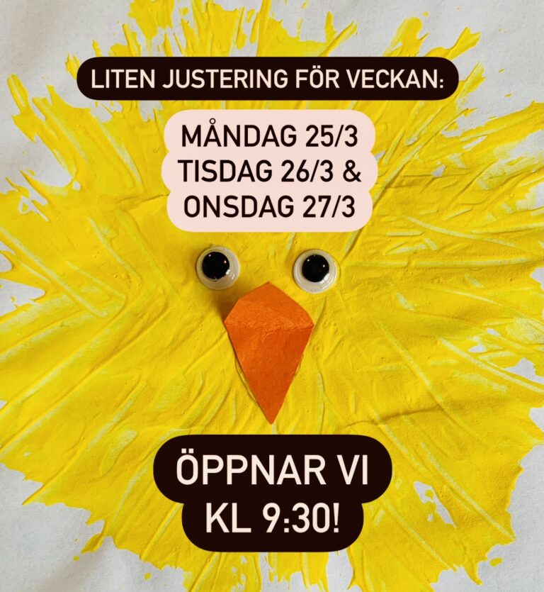 Liten justering vecka 13