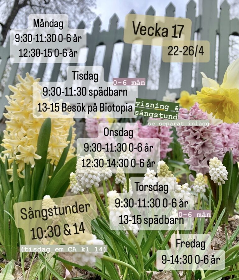 VECKA 17, 22-26/4
