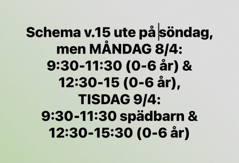 Liten lägesuppdatering