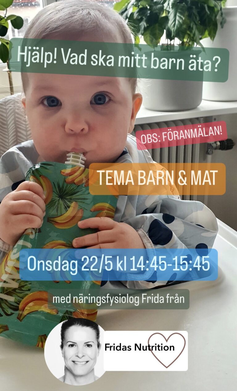 Tema onsdag 22/5: Hjälp! Vad ska mitt barn äta?
