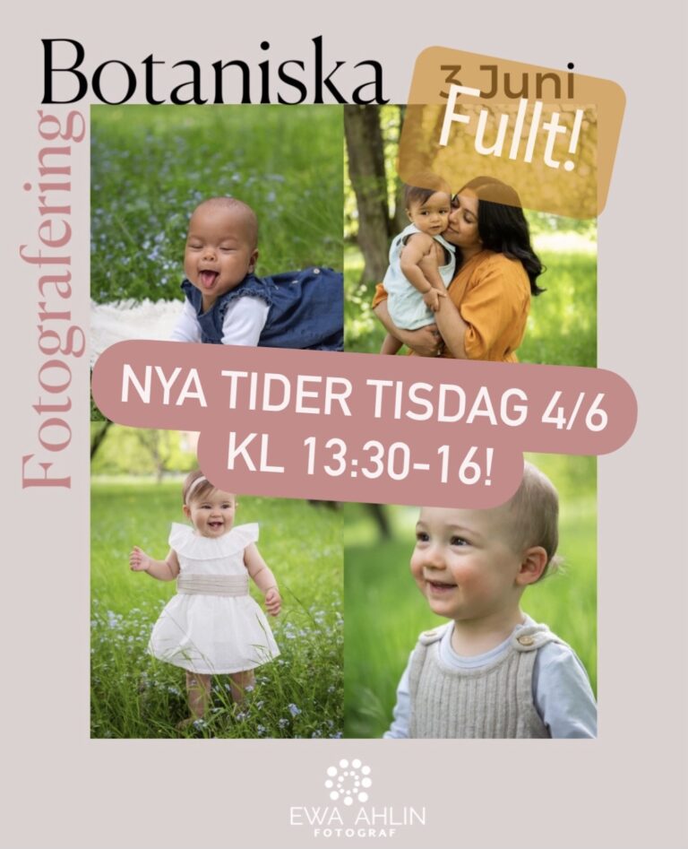 NU KAN DU BOKA TID FÖR FOTOGRAFERING 📸