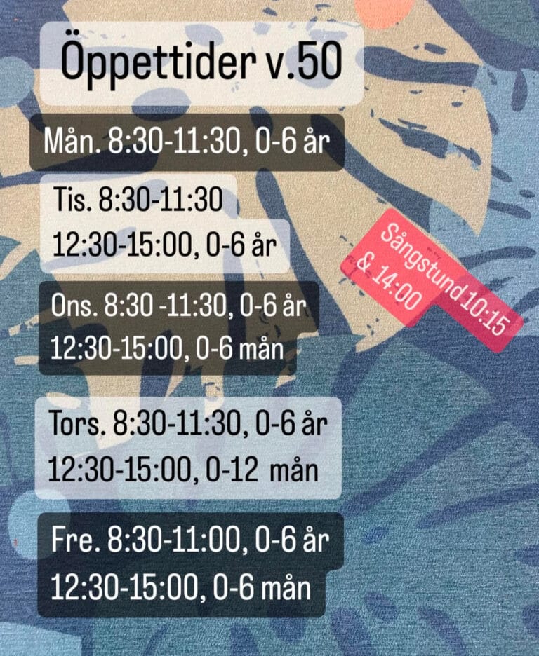 Ändrade öppettider