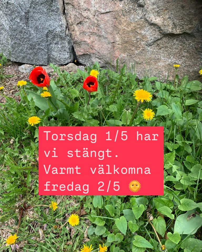 Stängt torsdag 1/5
